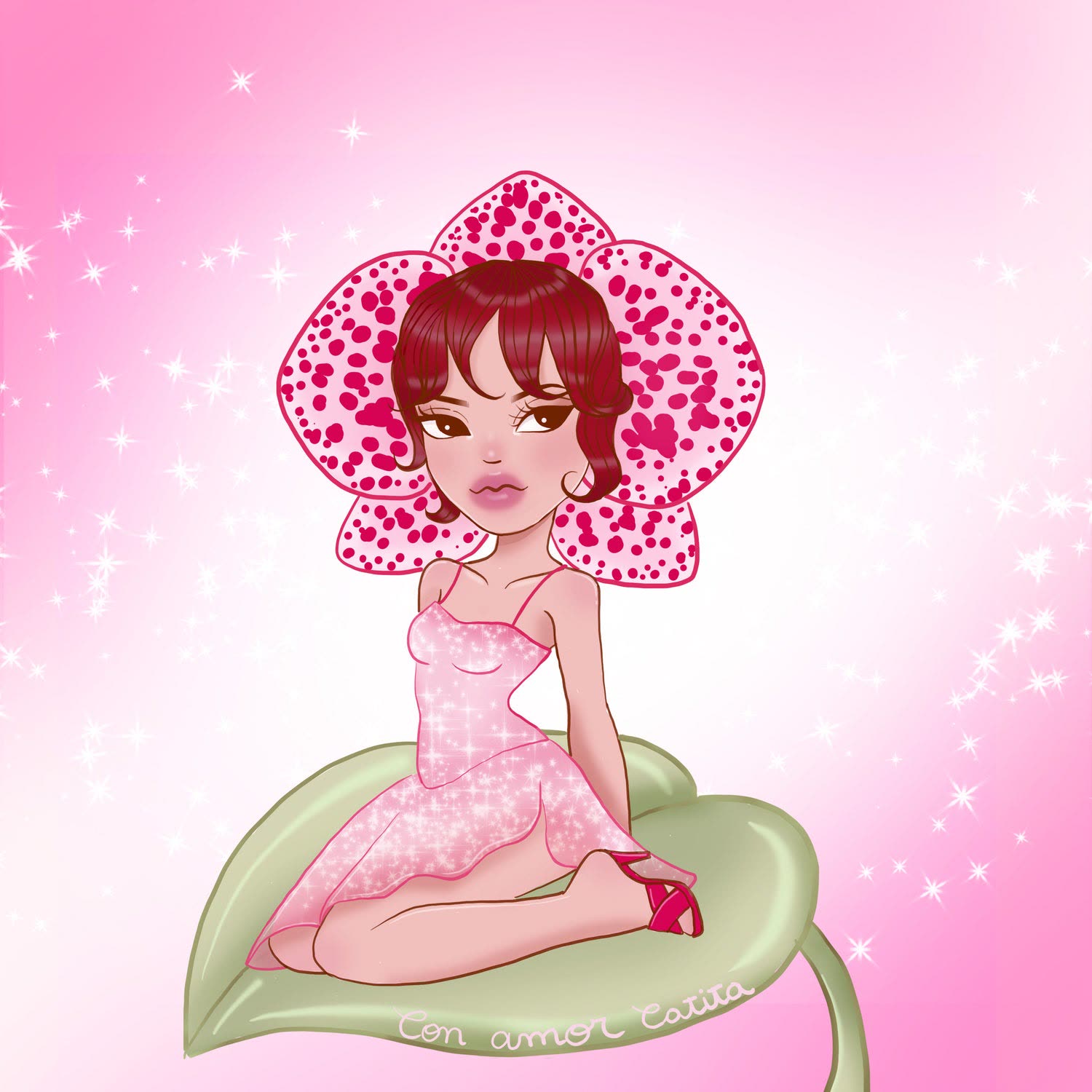 Joyería artesanal de The Caribbean Swing: pieza con flores reales encapsuladas en resina transparente, de la marca fundada por la cubana Anita con Swing en Florida.