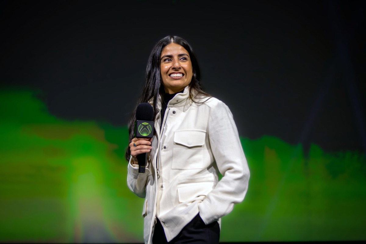 Asha Sharma, CEO of Xbox, at the Xbox Showcase 2026 — file photo by Video Games Chronicle