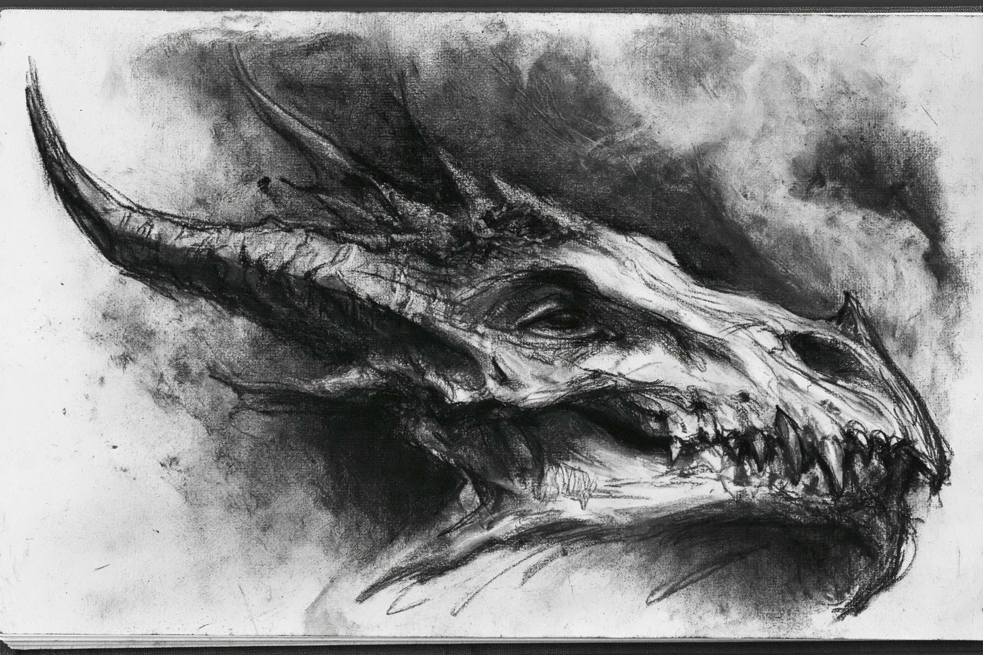 Boceto de carboncillo Gritty Charcoal de @azed_ai