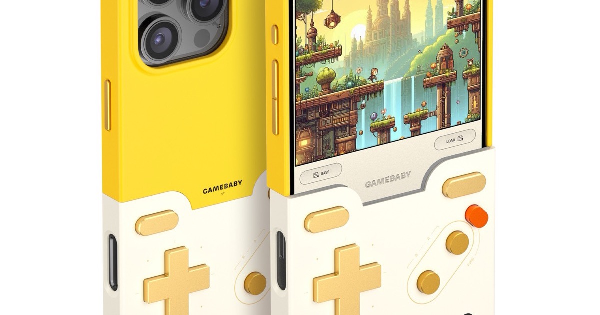 GAMEBABY de BitmoLab: funda para iPhone con botones físicos integrados que convierte el móvil en consola retro