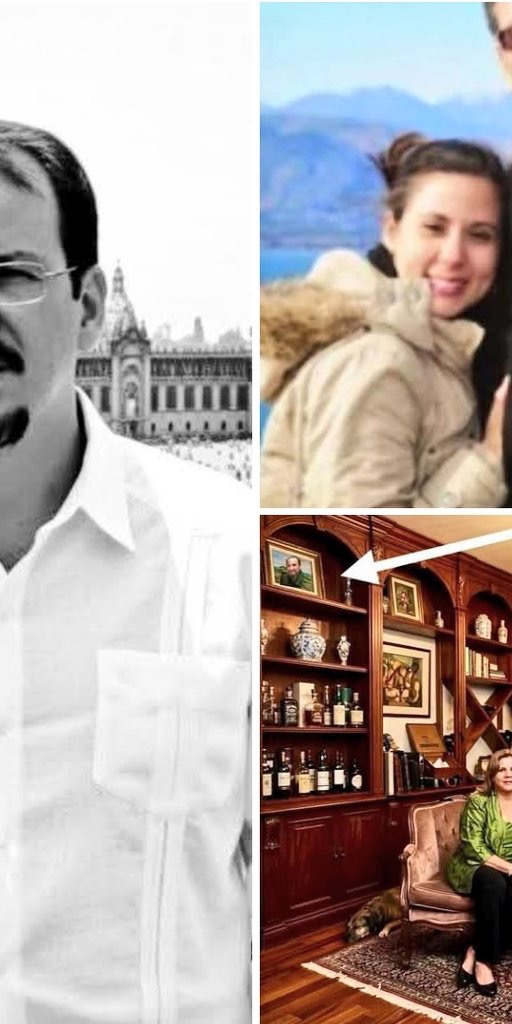 Alejandro Castro Espín, hijo de Raúl Castro, con guayabera blanca en retrato en blanco y negro