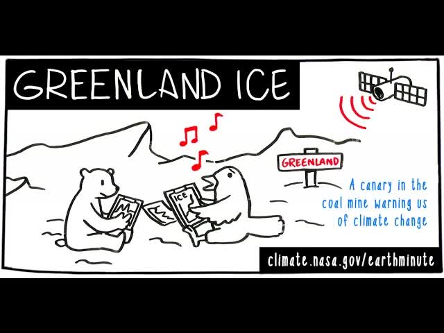 Vista satelital del hielo de Groenlandia, territorio autónomo del Reino de Dinamarca en el Ártico