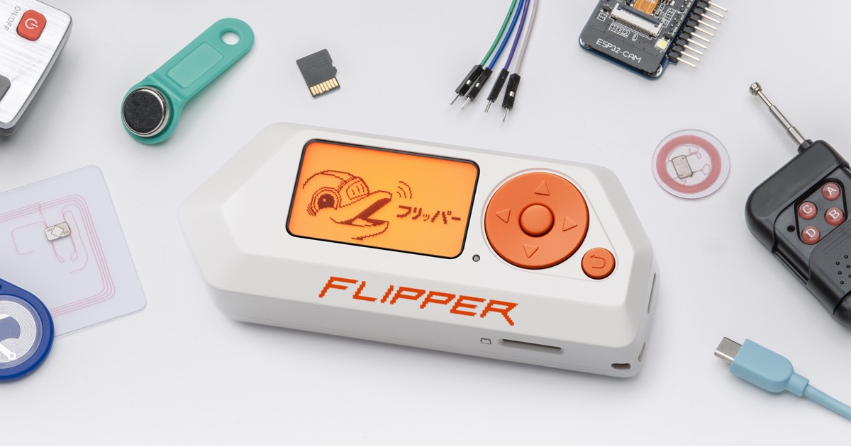 Flipper Zero: vistas del dispositivo con pantalla LCD, USB-C, ranura microSD, GPIO e infrarrojo