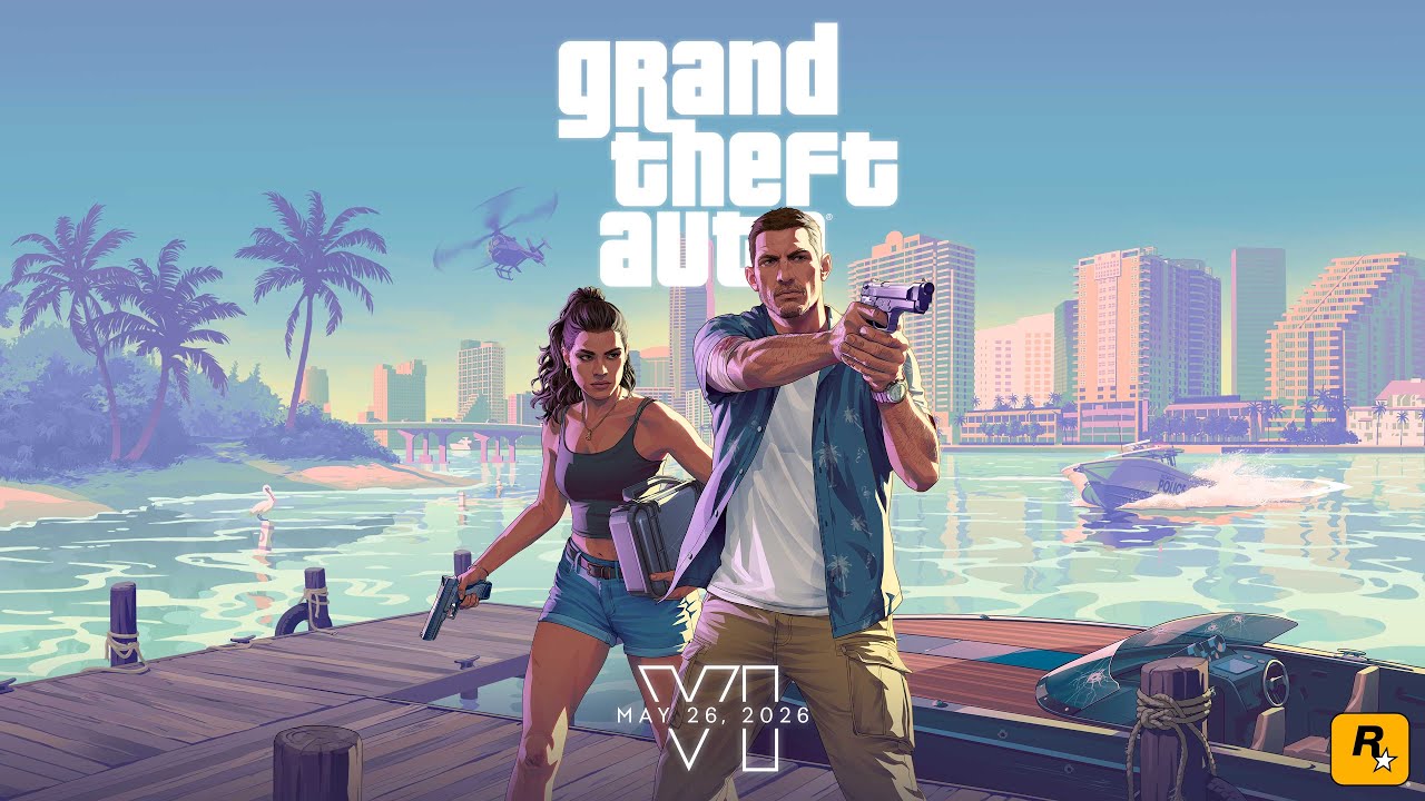 Jason y Lucia en Vice City en el tráiler 2 de Grand Theft Auto VI, capturado en PS5