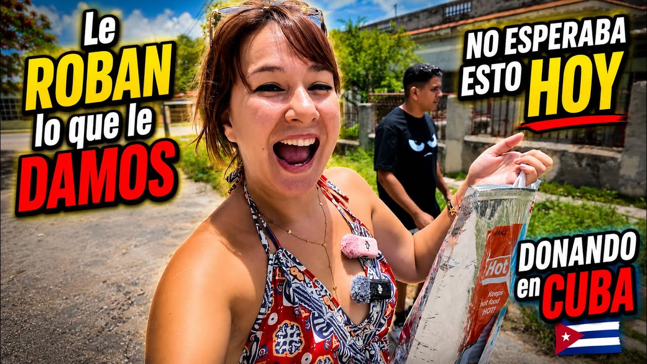 Fotograma del canal Mi vida en Cuba: Indriany con vecinos de su comunidad
