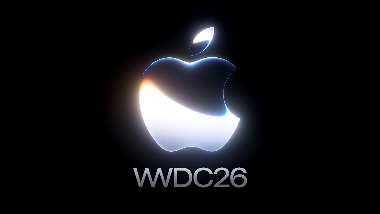 Tim Cook en el escenario de Apple Park durante la keynote de la WWDC 2026, con el logotipo de la conferencia de desarrolladores
