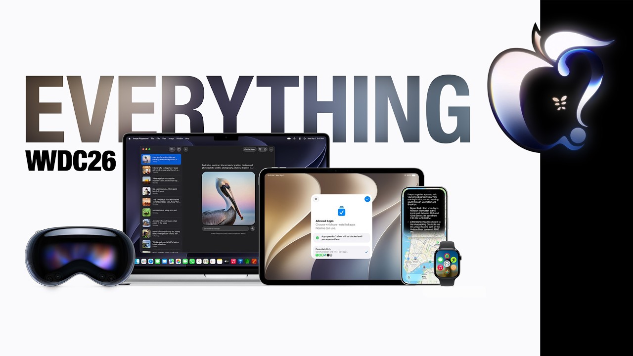 Miniatura del vídeo de MacRumors resumiendo los anuncios de la WWDC 2026, incluida Siri AI