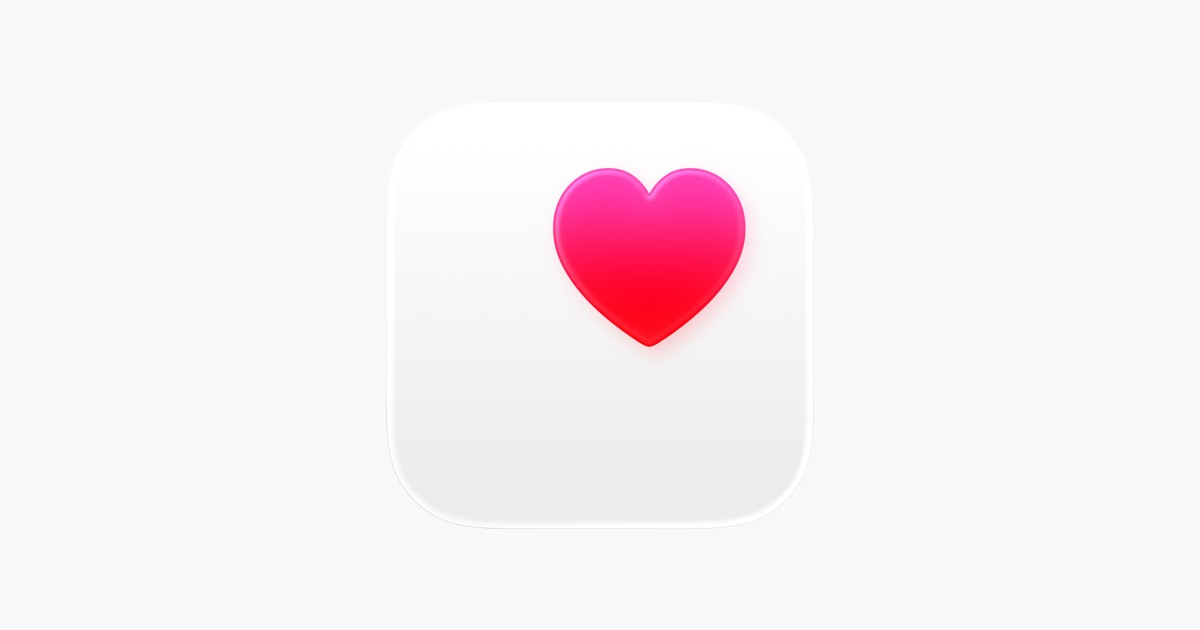App Apple Health en iPhone: icono oficial con corazón blanco — guía para conectar Walgreens, LabCorp, Quest y tu hospital en Registros sanitarios