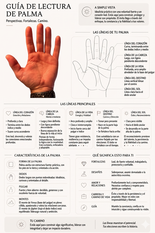 Palm reading guide generated with ChatGPT: minimalist design with cards and line outline
