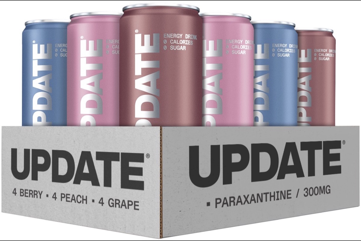 Pack variado de 12 latas UPDATE en caja gris claro