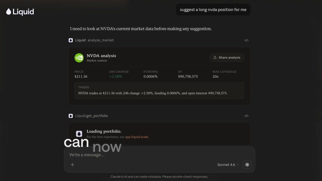 Co-Invest en Claude analizando NVDA con datos de mercado en tiempo real