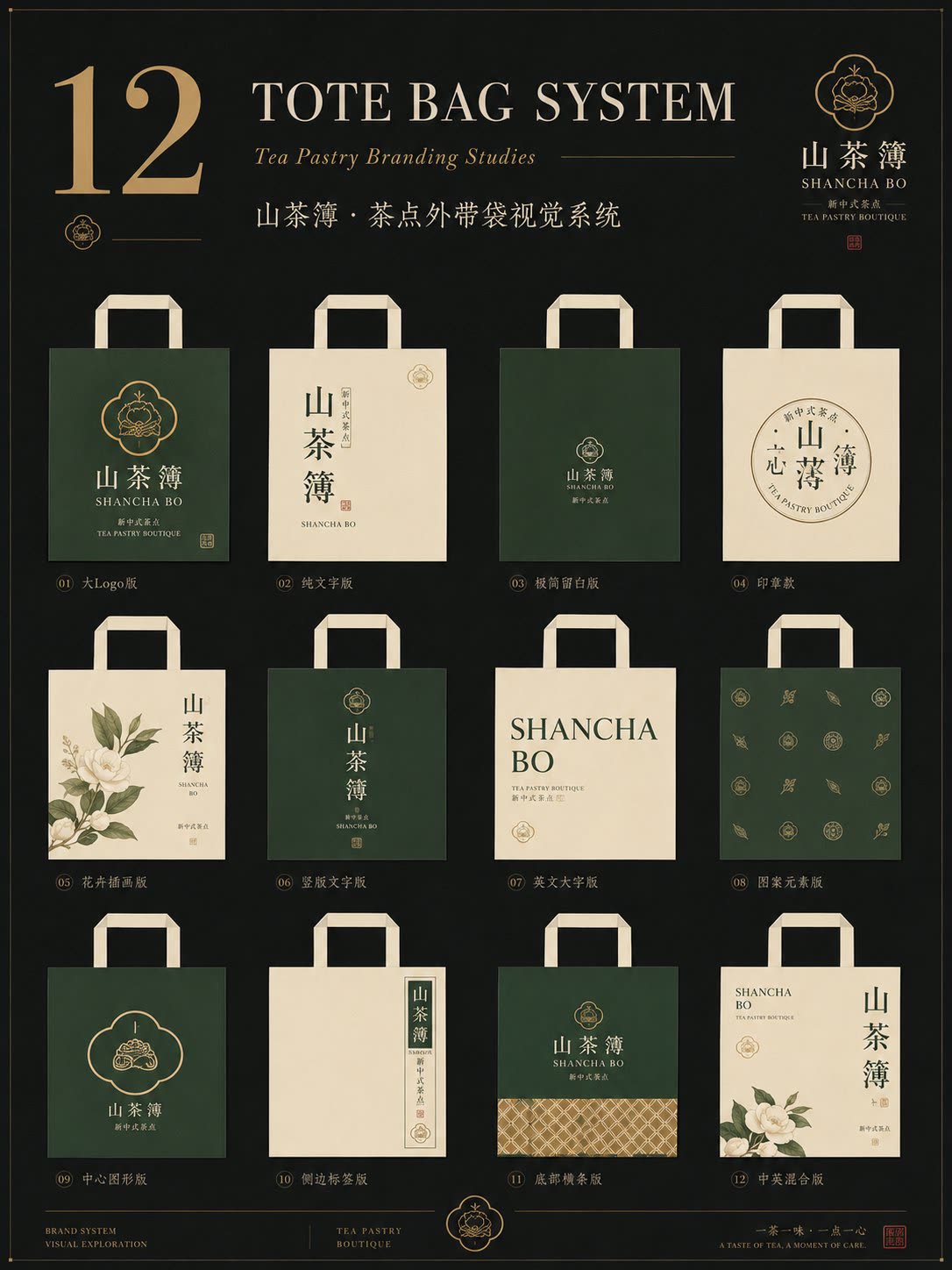 Sistema visual de bolsas de marca generado con GPT Image 2 por @MrLarus