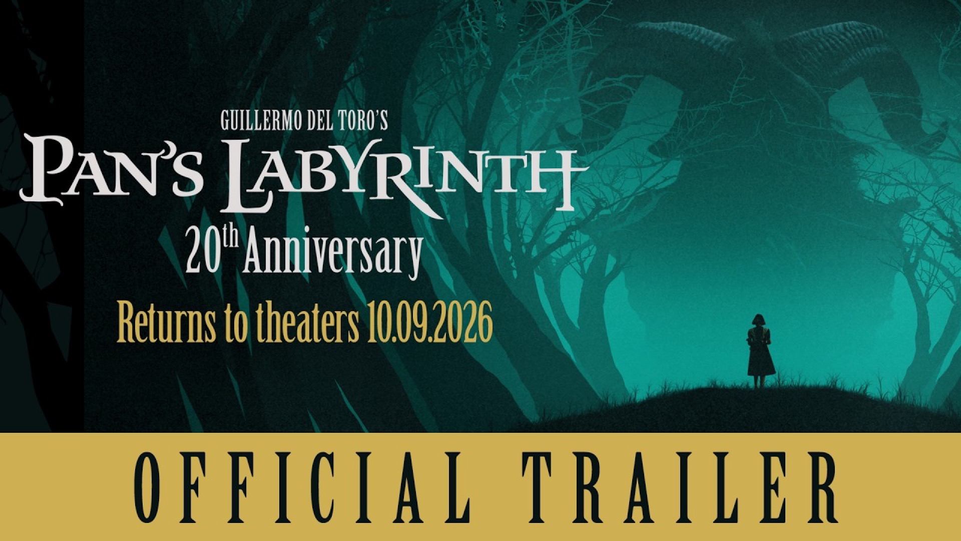 Ofelia y el Fauno en el tráiler del 20.º aniversario de El laberinto del fauno; Guillermo del Toro supervisó la restauración en 4K, 3D y HDR para Cineverse