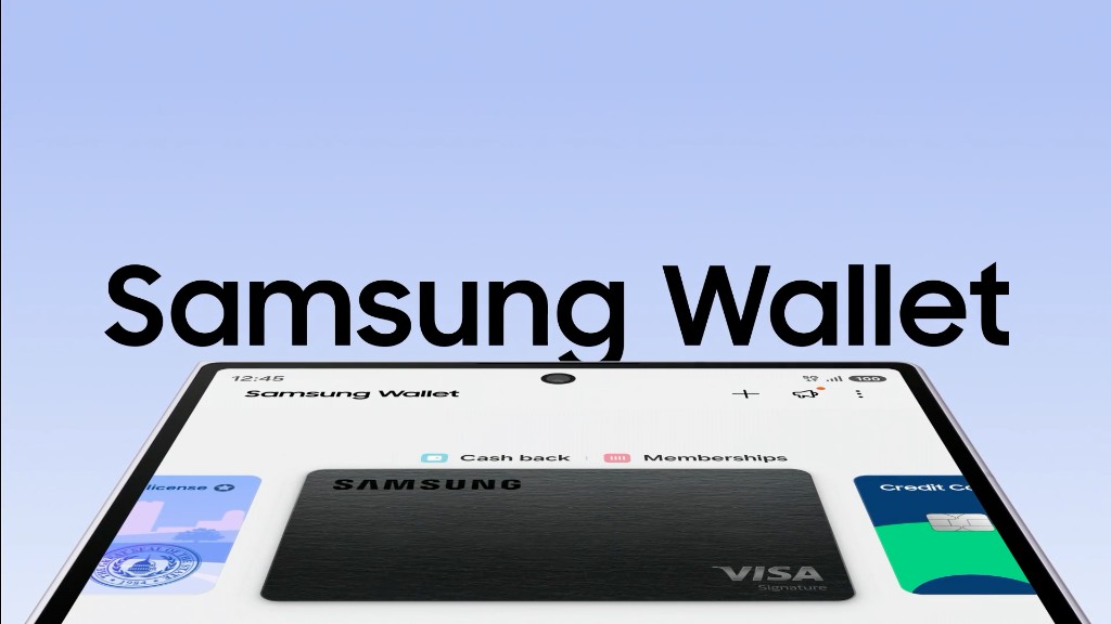 Samsung Wallet en un Galaxy — tarjetas Visa, licencia digital y membresías en la misma app