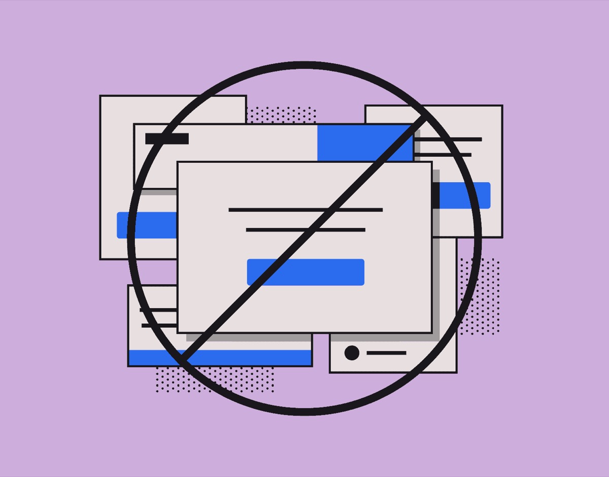 Gráfico oficial de Signal: «No ads. No trackers. No kidding.» — sin publicidad ni rastreo en la app