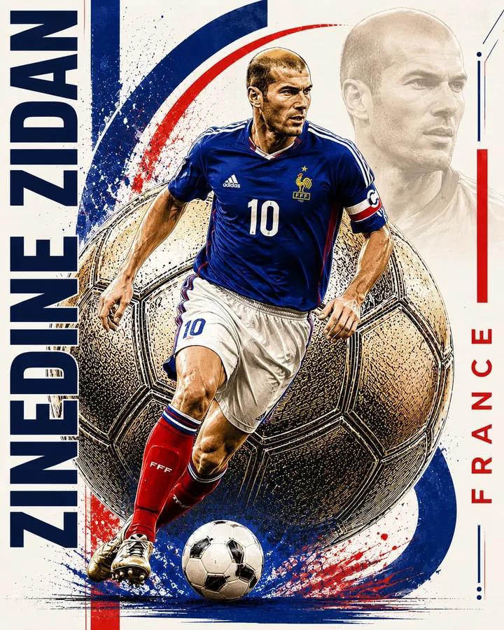 Segundo ejemplo del hilo: futbolista vectorial con paleta azul y composición editorial