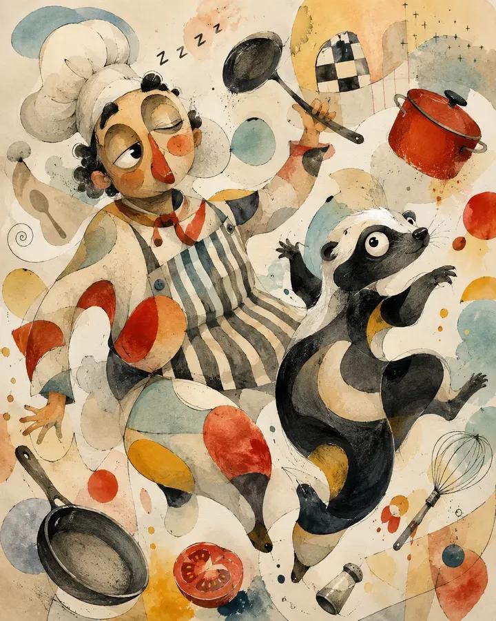 Pintura biomorphic mixed-media de @SimplyAnnisa con figuras abstractas y tinta alcohol