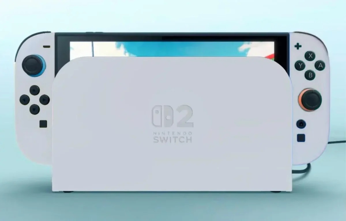 Filtración de prototipo Nintendo Switch 2 con marco blanco tipo OLED publicada en marketplaces chinos