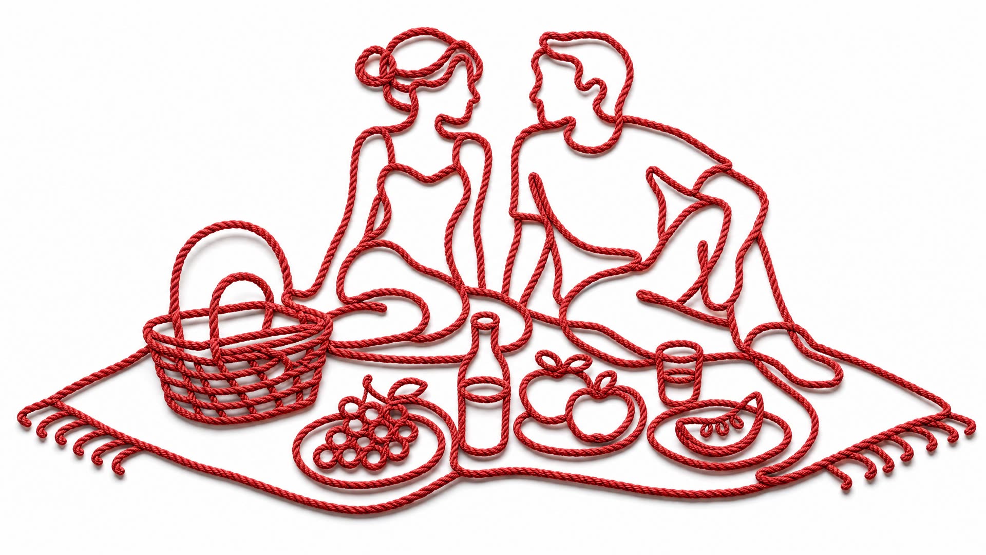 Picnic de cuerda roja continua de @umesh_ai