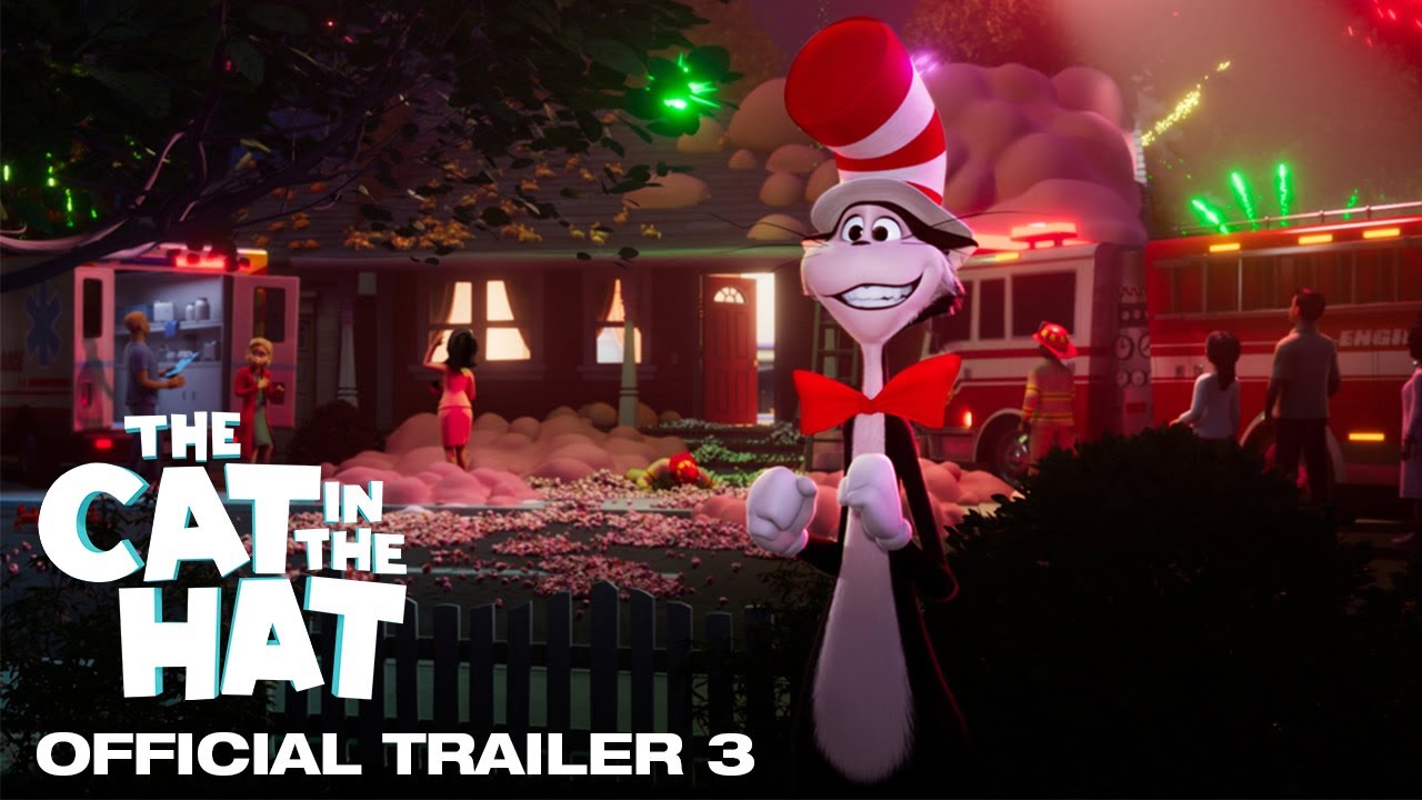 Frame del tráiler 3 de The Cat in the Hat con la secuencia de apertura de Warner Bros. Pictures Animation