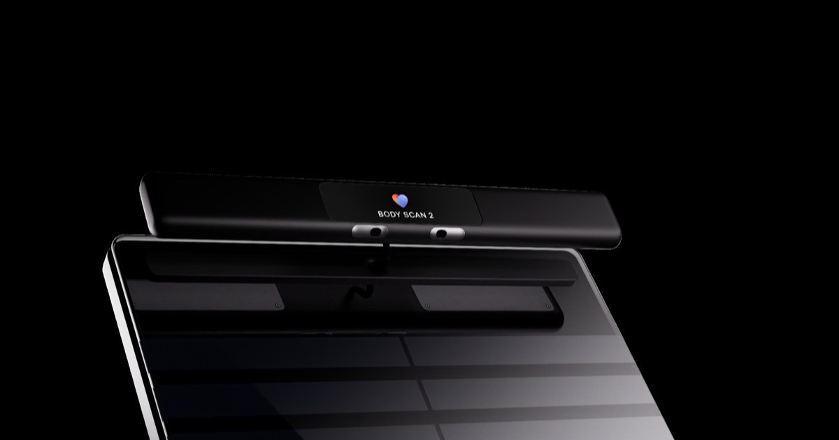 Withings BodyScan 2: báscula inteligente de longevidad con manillar retráctil, pantalla a color y análisis de 60 biomarcadores